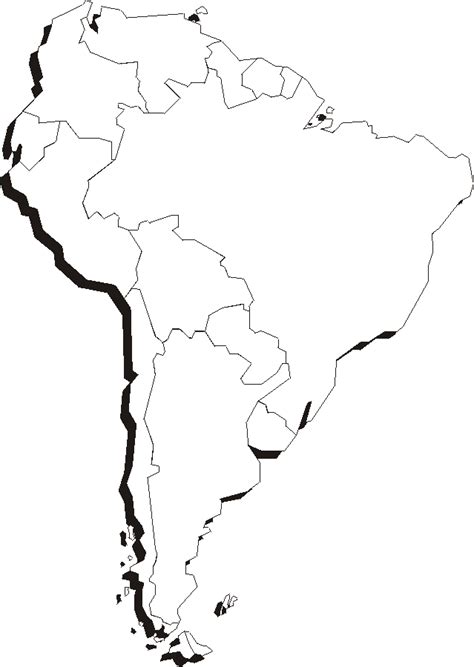 MAP Blank Map of South America